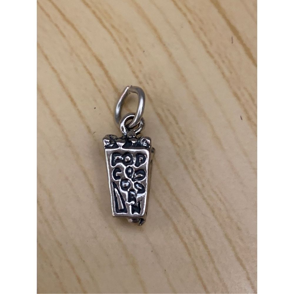 Popcorn Sterling Silver Jewelry Charm